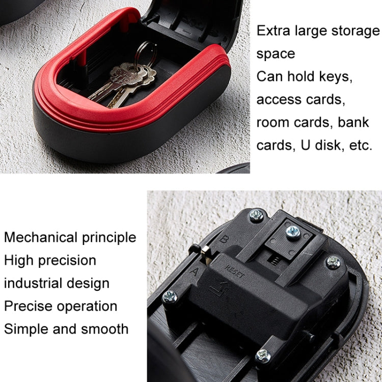 Full Plastic Key Box Password Lock Door Key Storage Password Box, Black, Red, Blue Full Plastic Key Box Password Lock Door Key Storage Password Box, Black, Red, Blue